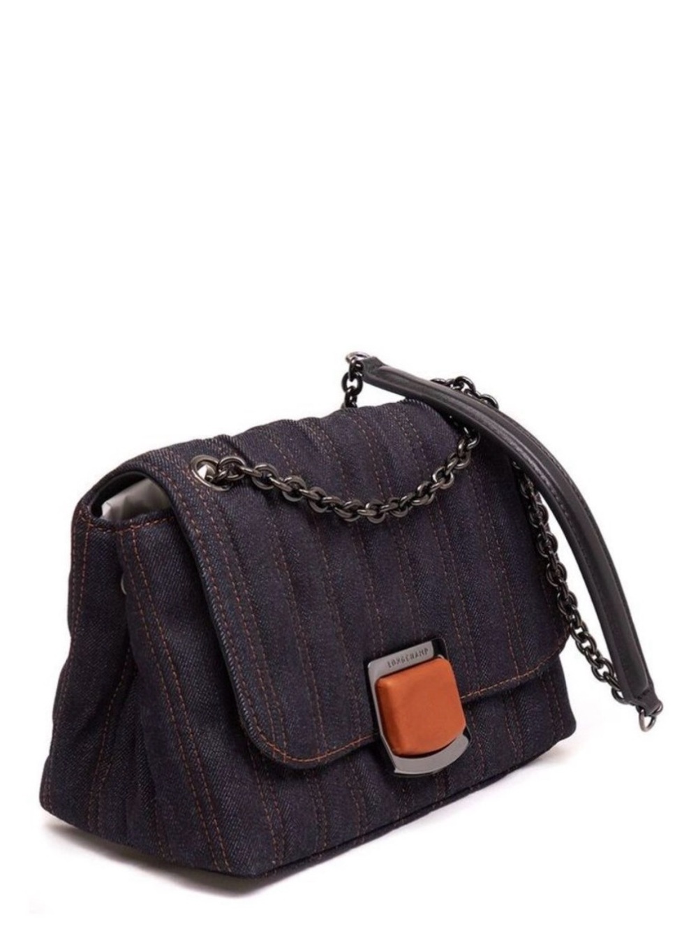 Longchamp Brioche Denim Crossbody